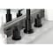 Kingston Brass FSC8920SVL Widespread Bathroom Faucet with Brass Pop-Up, Matte Black FSC8920SVL - alternate 3
